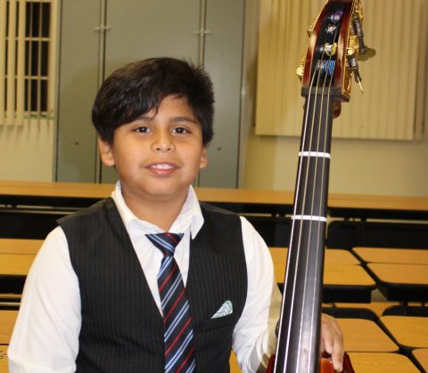 boy with bass